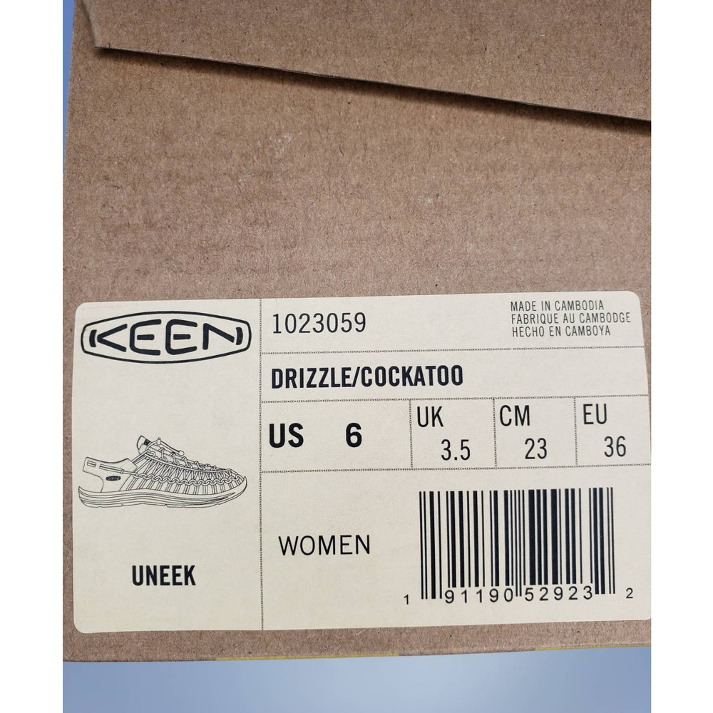 🆕 Keen Uneek Two-Cord Sandals Drizzle/Cockatoo - Picture 4 of 4
